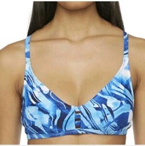 Peyton & Parker Tie Dye Aqua water Bikini Top Size XL